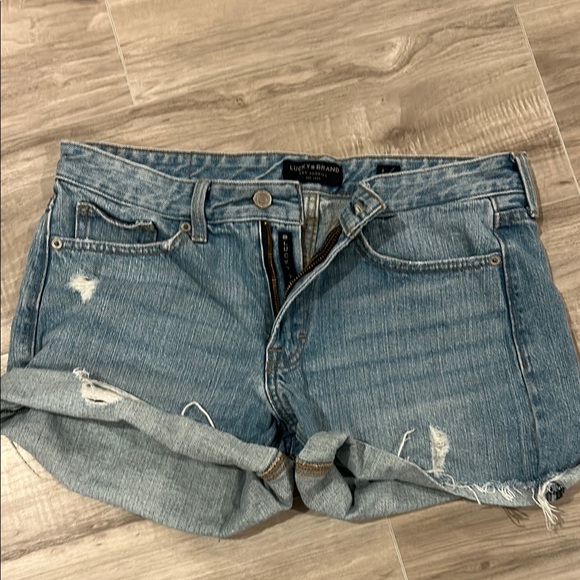 Lucky Brand Pants - Lucky Brand Light Blue Distressed Denim Shorts